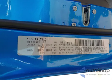 2020 Jeep Cherokee Trailhawk 4X4 z USA, uszkodzony, nr VIN 1C4PJMBX1LD520671